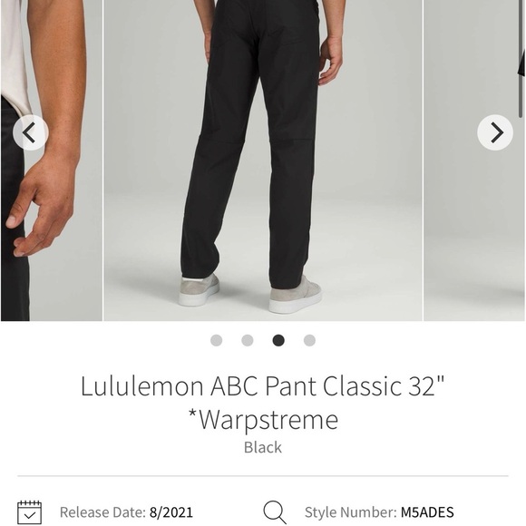 Lululemon ABC Pant Warpstreme Black - Picture 5 of 5